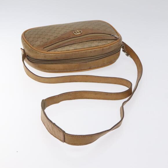 GUCCI Micro GG Supreme Shoulder Bag Pvc Beige Gold - Picture 7 of 16